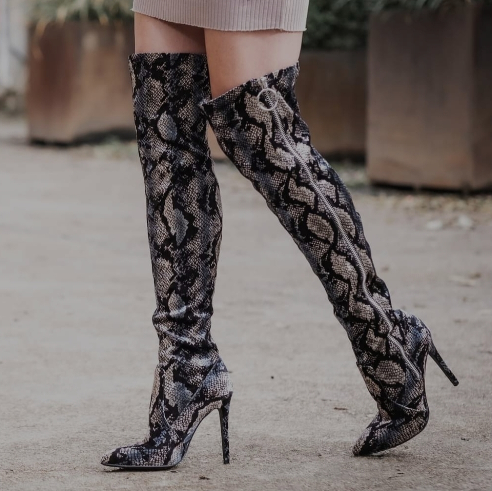 NWOT Snake Boot Knee High